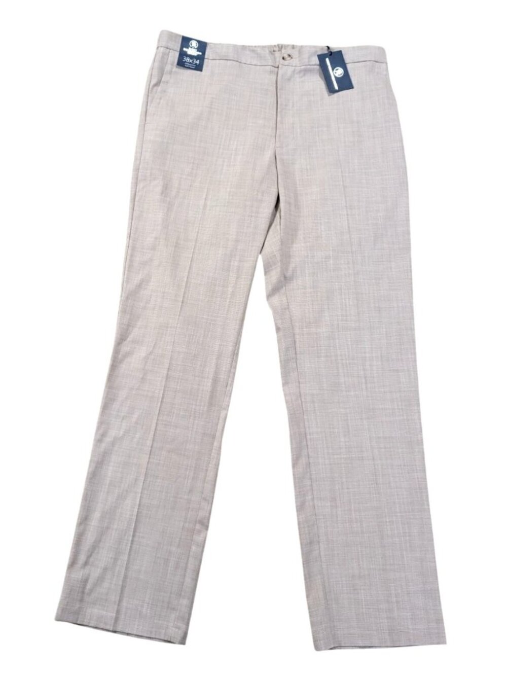 NWT Hart Schaffner Marx Straight Fit Flat Front Dress Pants Grey 38x34
